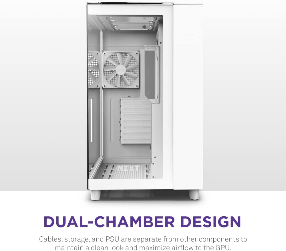 NZXT H9 Elite Premium Dual-Chamber Mid-Tower Tempered Glass Gaming Case NZXT H9 Elite Premium Dual-Chamber Mid-Tower Tempered Glass Gaming Case
